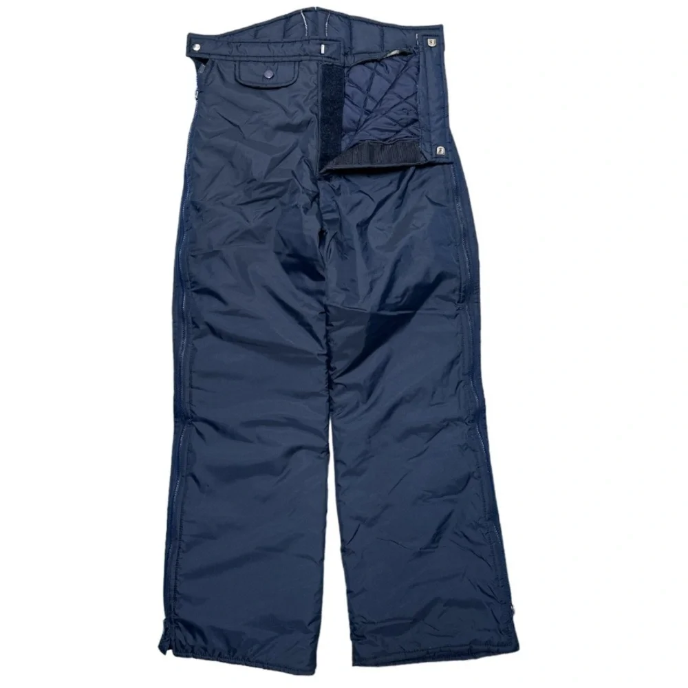 Obermeyer Vintage "Warm Up" Full Side Dual Zipper Legs Snow/Ski Pants Navy - Picture 5 of 12